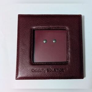 Celebrity Solstice Frame Photo Picture Free Standing Burgundy 5 x 5 NWT